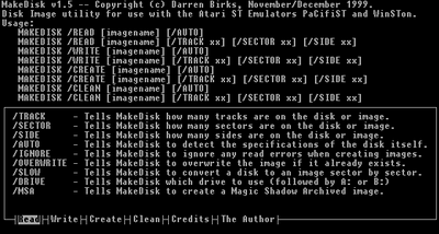 Makedisk 1.51. Ostatnia wersja, która miała pracować pod DOSem. Niestety, wersja dla Windows już się nie ukazała...